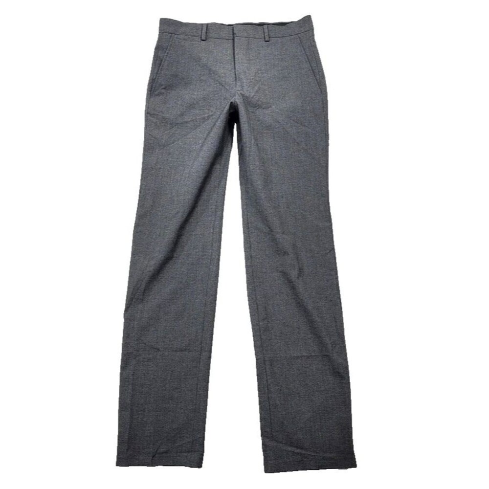 J. Ferrar Pants Mens 32x32 Gray Slim Fit Flat Front Dress Stretch Career Office